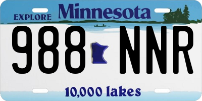 MN license plate 988NNR