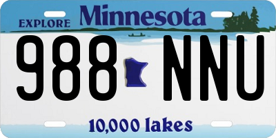 MN license plate 988NNU