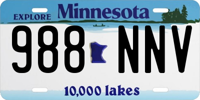 MN license plate 988NNV