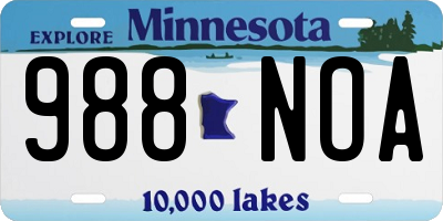 MN license plate 988NOA