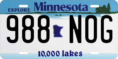 MN license plate 988NOG