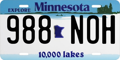 MN license plate 988NOH