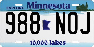 MN license plate 988NOJ
