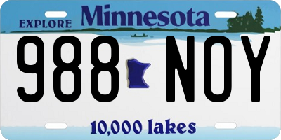 MN license plate 988NOY