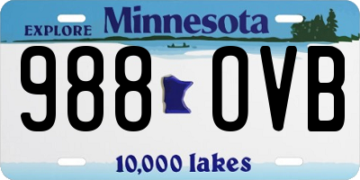 MN license plate 988OVB