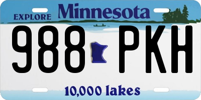 MN license plate 988PKH