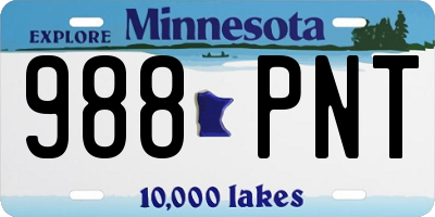 MN license plate 988PNT