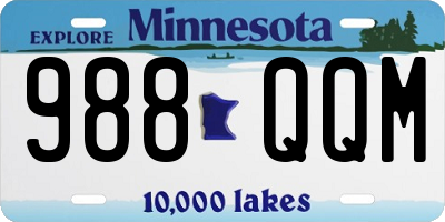 MN license plate 988QQM