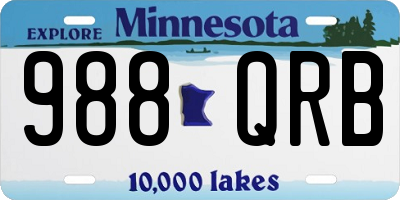 MN license plate 988QRB