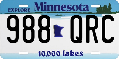 MN license plate 988QRC