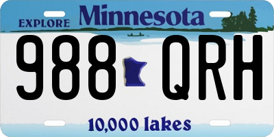 MN license plate 988QRH