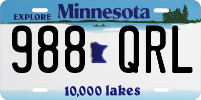 MN license plate 988QRL