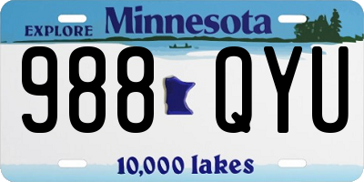 MN license plate 988QYU