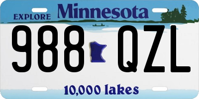 MN license plate 988QZL