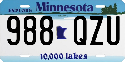 MN license plate 988QZU
