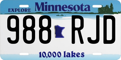 MN license plate 988RJD