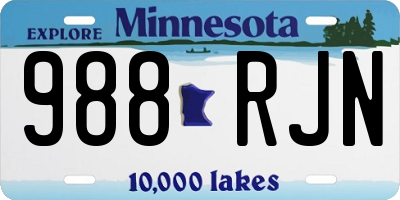 MN license plate 988RJN