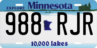 MN license plate 988RJR