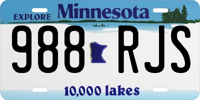 MN license plate 988RJS