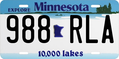 MN license plate 988RLA