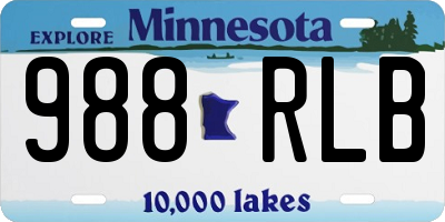 MN license plate 988RLB