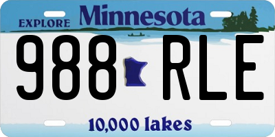MN license plate 988RLE