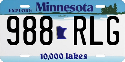 MN license plate 988RLG