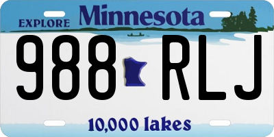 MN license plate 988RLJ