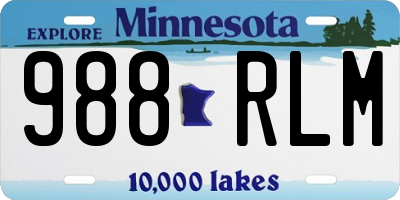 MN license plate 988RLM