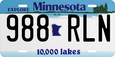 MN license plate 988RLN
