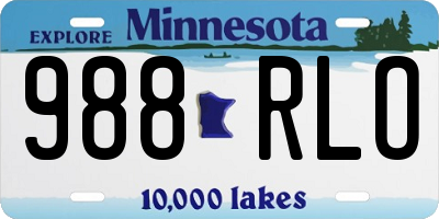 MN license plate 988RLO
