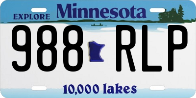 MN license plate 988RLP
