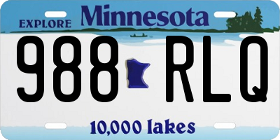 MN license plate 988RLQ