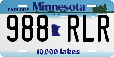 MN license plate 988RLR