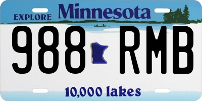 MN license plate 988RMB