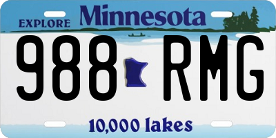 MN license plate 988RMG