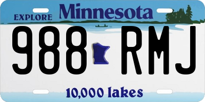 MN license plate 988RMJ