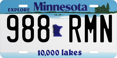 MN license plate 988RMN