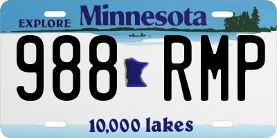 MN license plate 988RMP