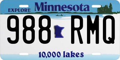 MN license plate 988RMQ