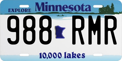 MN license plate 988RMR