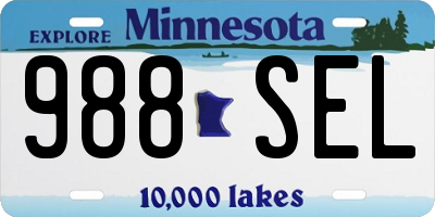 MN license plate 988SEL