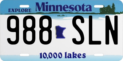 MN license plate 988SLN