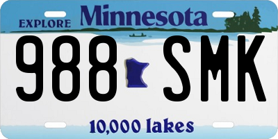 MN license plate 988SMK