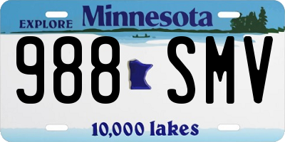 MN license plate 988SMV