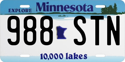 MN license plate 988STN