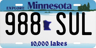 MN license plate 988SUL