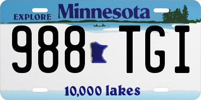 MN license plate 988TGI