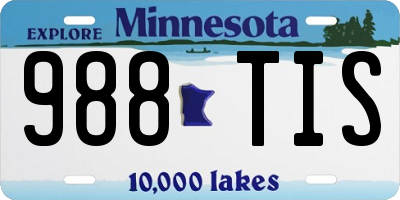 MN license plate 988TIS