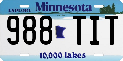 MN license plate 988TIT